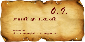Országh Ildikó névjegykártya